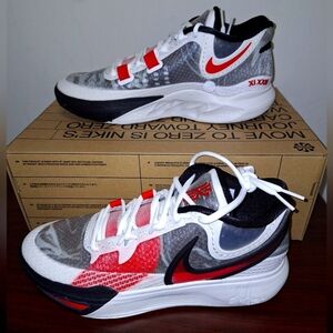 Nike Kyrie 8 White University Red/Black low top sneakers. NWB.